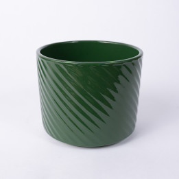 Osłonka walec zielony lazur | 14 cm