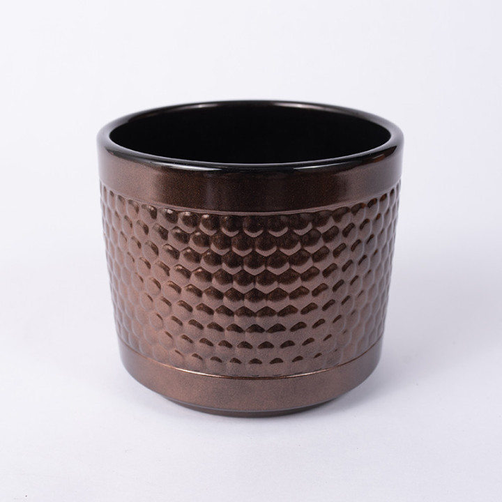 Osłonka walec miedziany połysk | 12 cm