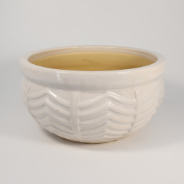 Osłonka ceramiczna Misa Jodełka biała 25 cm | Tomaszewski