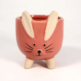 Osłonka ceramiczna Królik różowa 7 cm | Tomaszewski