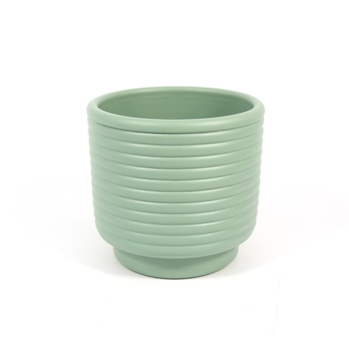 Osłonka ceramiczna Linea szałwiowa mat ⌀8 cm | Tomaszewski