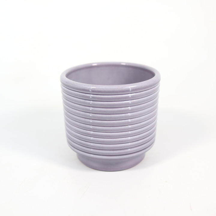 Osłonka ceramiczna Linea szary lazur ⌀8 cm | Tomaszewski