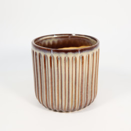 Osłonka karbowana kremowo-brązowa 14 cm | Tomaszewski