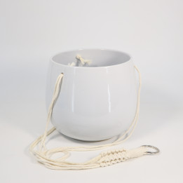 Osłonka ceramiczna wisząca biała ⌀ 17 cm | Tomaszewski