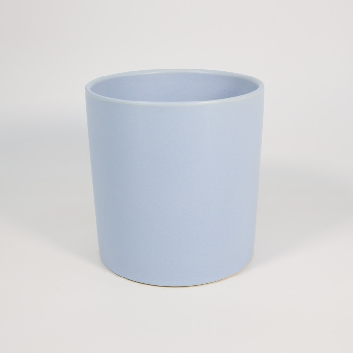 Osłonka ceramiczna cylinder błękitna ⌀13 cm | Tomaszewski