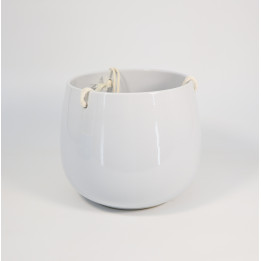 Osłonka ceramiczna wisząca biała ⌀ 17 cm | Tomaszewski
